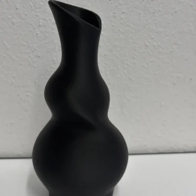 Angela dizájnváza - Szárazvirág dekorral