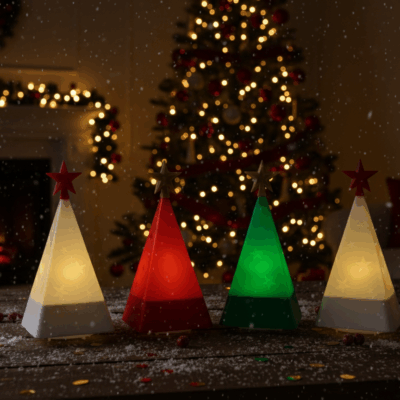 Karácsonyi fenyőfa mécsestartó