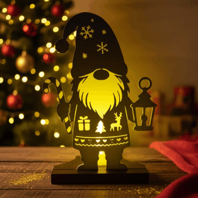 Manó mécsessel – karácsonyi LED hangulatfény