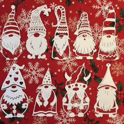 Karácsonyi manó dísz szett – 10 darabos kollekció